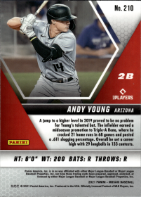 Andy Young - Panini Mosaic Base Set 2021, Nr. 210 – Rookie Card