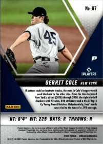 Gerrit Cole - Panini Mosaic Base Set 2021, Nr. 87