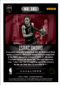 Isaac Okoro - Panini Illusions Base Set 2020-21, Nr. 161 – Rookie Card