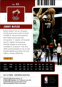 Jimmy Butler - Panini Contenders Season Ticket 2021-22, Nr. 53