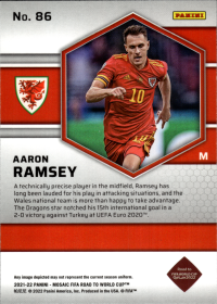 Aaron Ramsey - Panini Mosaic FIFA Road to World Cup Base Set 2021-22, Nr. 86
