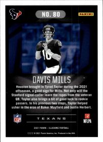 Davis Mills - Panini Illusions Base Set 2021, Nr. 80 – Rookie Card