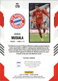 Jamal Musiala - Panini Score Base Set 2021-22, Nr. 179