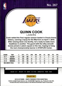 Quinn Cook - Panini Hoops Premium Stock Base Set 2019-20, Nr. 267