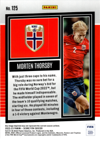Morten Thorsby - Panini Score FIFA Base Set 2022-23, Nr. 125