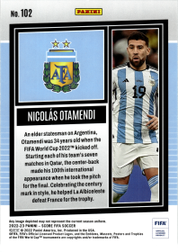 Nicolás Otamendi - Panini Score FIFA Base Set 2022-23, Nr. 102
