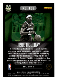Jrue Holiday - Panini Illusions Base Set 2020-21, Nr. 102