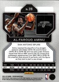 Al-Farouq Aminu - Panini Prizm Base Set 2021-22, Nr. 219