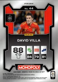 David Villa - Panini Prizm Monopoly FIFA World Cup Base Set 2026, Nr. 44 – Green Wave