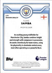 Floyd Samba - Topps Flagship Premier League Base Set 2026-27, Nr. 179 – Rookie Card