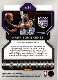 Harrison Barnes - Panini Prizm Base Set 2021-22, Nr. 64