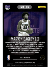Marvin Bagley III - Panini Illusions Base Set 2020-21, Nr. 67