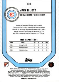 Jack Elliott - Topps Chrome MLS Base Set 2026, Nr. 128