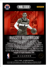Russell Westbrook - Panini Illusions Base Set 2020-21, Nr. 113