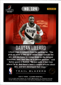 Damian Lillard - Panini Illusions Base Set 2020-21, Nr. 124