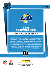 Ben Skowronek - Panini Donruss Base Set 2021, Nr. 325 – Rookie Card