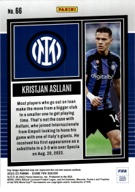 Kristjan Asllani - Panini Score FIFA Base Set 2022-23, Nr. 66