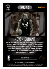 Kevin Durant - Panini Illusions Base Set 2020-21, Nr. 40