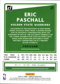 Eric Paschall - Panini Donruss Base Set 2020-21, Nr. 67