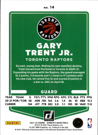 Gary Trent Jr. - Panini Donruss Base Set 2021-22, Nr. 14
