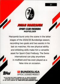 Johan Manzambi - Topps Chrome Bundesliga Base Set 2025-26, Nr. 31