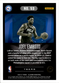 Joel Embiid - Panini Illusions Base Set 2020-21, Nr. 53