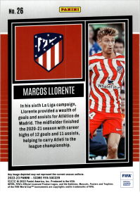 Marcos Llorente - Panini Score FIFA Base Set 2022-23, Nr. 26