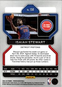 Isaiah Stewart - Panini Prizm Base Set 2021-22, Nr. 158