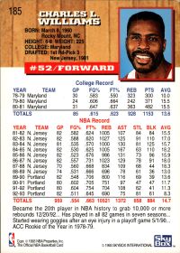 Buck Williams - NBA Hoops Base Set 1993-94, Nr. 185