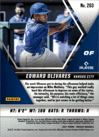Edward Olivares - Panini Mosaic Base Set 2021, Nr. 203 – Rookie Card