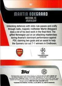 Martin Ødegaard - Topps UEFA Club Competitions Base Set 2025-26, Nr. 157