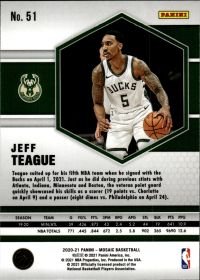 Jeff Teague - Panini Mosaic Base Set 2020-21, Nr. 51
