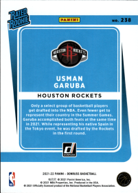 Usman Garuba - Panini Donruss Rated Rookie 2021-22, Nr. 238