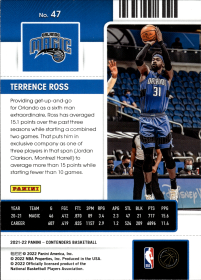 Terrence Ross - Panini Contenders Season Ticket 2021-22, Nr. 47