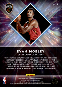 Evan Mobley - Panini Donruss Great X-Pectations 2021-22, Nr. 7