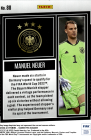 Manuel Neuer - Panini Score FIFA Base Set 2022-23, Nr. 88