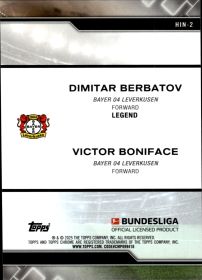 Dimitar Berbatov / Victor Boniface - Topps Chrome Bundesliga History is Now Dual 2024-25, Nr. HIN-2 – Insert