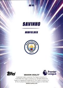 Savinho - Topps Flagship Premier League Nitro Boost 2026-27, Nr. NB 15 – Insert