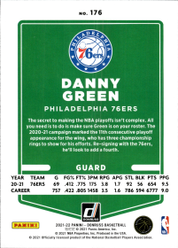 Danny Green - Panini Donruss Base Set 2021-22, Nr. 176
