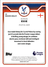 Romain Esse - Topps Flagship Premier League Future Stars 2026-27, Nr. 10