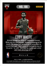 Coby White - Panini Illusions Base Set 2020-21, Nr. 86