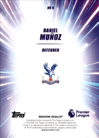 Daniel Muñoz - Topps Flagship Premier League Nitro Boost 2026-27, Nr. NB 9 – Insert