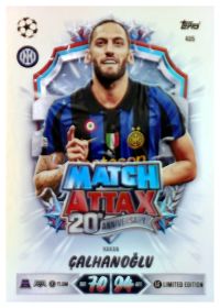 Hakan Çalhanoğlu - Topps Match Attax UEFA Club Competitions 20th Anniversary 2026-27, Nr. 405