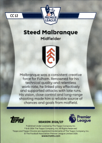 Steed Malbranque - Topps Flagship Premier League Chrome Classics 2026-27, Nr. CC 12 – Insert