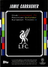 Jamie Carragher - Topps Decades UEFA Club Competitions Mercurial Talents 2024-25