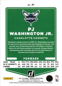 PJ Washington Jr. - Panini Donruss Base Set 2021-22, Nr. 41