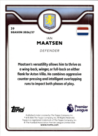 Ian Maatsen - Topps Flagship Premier League Base Set 2026-27, Nr. 39