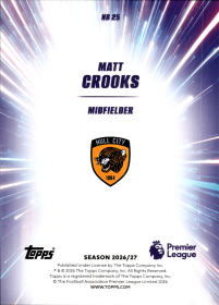 Matt Crooks - Topps Flagship Premier League Nitro Boost 2026-27, Nr. NB 25 – Insert