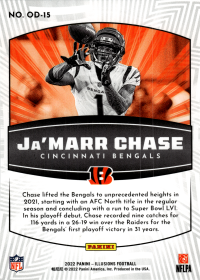 Ja'Marr Chase - Panini Illusions Operation Detonation 2022, Nr. OD-15 – Insert