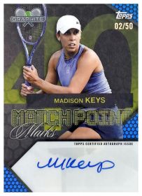 Madison Keys - Topps Graphite Tennis Match Point Marks 2026, Nr. MPM-MK – Autogramm, Nummeriert, Blue Refractor